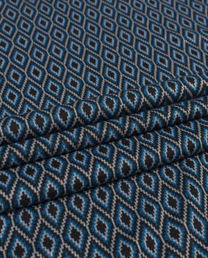 Gruby Jersey Żakardowy Wzór Geometryczny 1 d - detal2