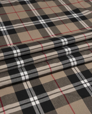 Tkanina Wiskozowa Szkocka Krata Wzór 97 - detal