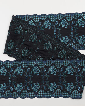 Haft na Satynie - Turkusowy Wzór 17 - detal