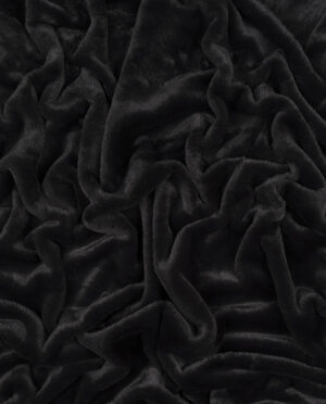 Futro Dzianinowe Czarny