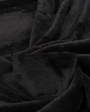 Futro Dzianinowe Czarny - detal2