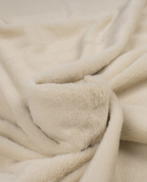 Futro Dzianinowe Jasny Beż - detal