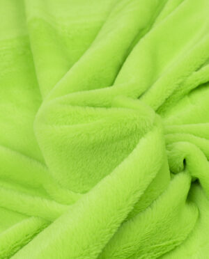 Futro Dzianinowe Neonowy Zielony - detal2