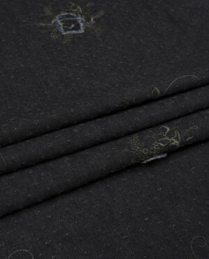 Jeans z Haftem Granatowy - detal