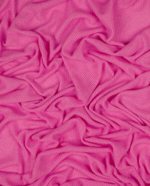 Dzianina Swetrowa Prążkowana Jasny Amarantowy