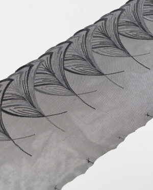 Koronka Gipiurowa – Czarna Borta – Haft Wzór 27 - 19 cm