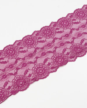 Koronka Elastyczna Wzór 39 Ciemny Amarantowy - 16 cm