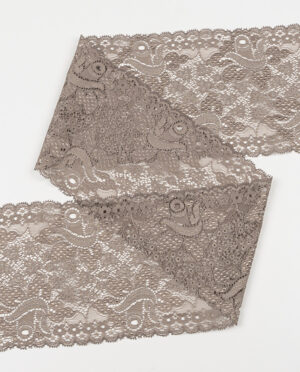 Koronka Elastyczna Wzór 41 Ciemny Cappuccino - 16 cm