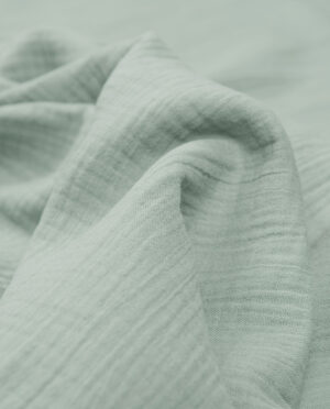 Muślin Double Gaze Jasny Szałwiowy