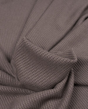 Dzianina Swetrowa Gruba Prążkowana Ciemny Cappuccino