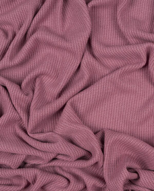 Dzianina Swetrowa Gruba Prążkowana Indyjski Róż