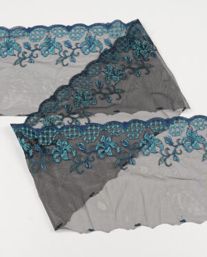 Koronka Stabilna - Haft Jednostronny Turkusowy Wzór 59