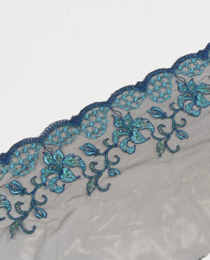 Koronka Stabilna - Haft Jednostronny Turkusowy Wzór 59