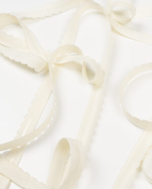 Guma Ramiączkowa z silikonem Ecru - 13 mm