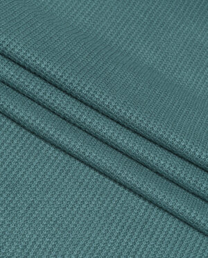 Dzianina Swetrowa Gruba Prążkowana Szmaragdowy