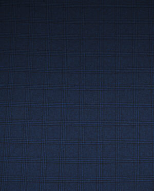 Flausz Wełniany Niebieska Krata