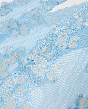 Koronka Elastyczna Wzór 107 Błękitny - 15 cm