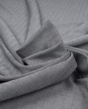 Wiskoza Ubraniowa Jodełka Jasny Popiel