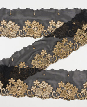 Haft Jednostronny – Borta na Elastycznym Tiulu Wzór 15 - 6,5 cm