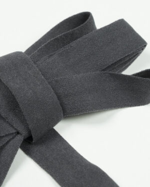 Lamówka Elastyczna – Guma Łamana Matowa Ciemny Popiel - 16 mm