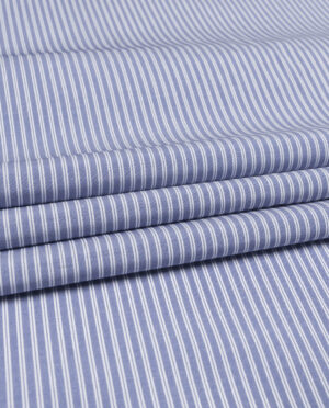 Etamina Koszulowa Ciemnoniebieskie Paski Wzór 301