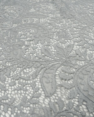 Koronka Elastyczna Gruba na tiulu Wzór 12 Popiel