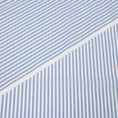 Bawełna Nylon z Lycrą - Popelina Niebieskie Paski Wzór 400 a