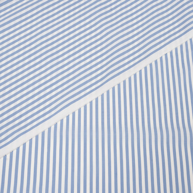 Bawełna Nylon z Lycrą - Popelina Niebieskie Paski Wzór 400 a