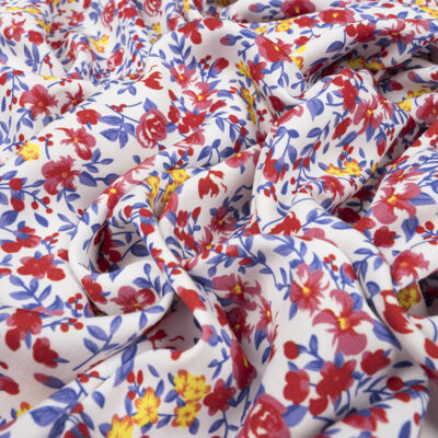 Wiskoza Sukienkowa Twill Wzór 136 a Ecru