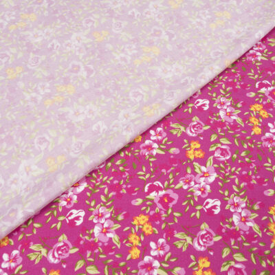 Wiskoza Sukienkowa Twill Wzór 136 c Amarantowy