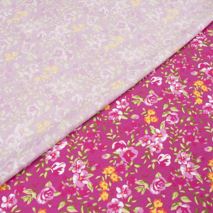 Wiskoza Sukienkowa Twill Wzór 136 c Amarantowy