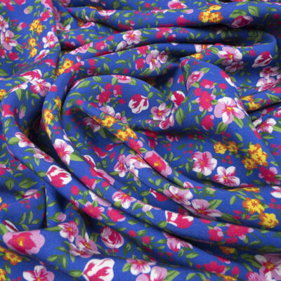 Wiskoza Sukienkowa Twill Wzór 136 e Chabrowy