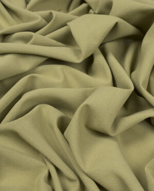 Wiskozowa Krepa Sukienkowa Jasna Oliwka