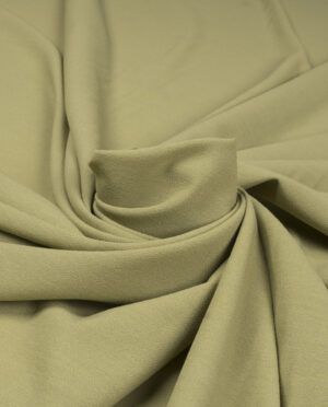 Wiskozowa Krepa Sukienkowa Jasna Oliwka