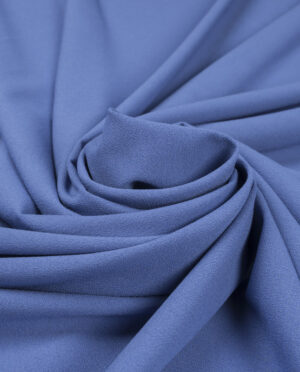 Wiskozowa Krepa Sukienkowa Niebieski Indygo