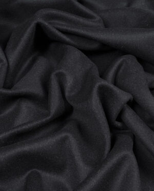 Gruby Flausz Wełniany Dwustronny Czarny Melanż