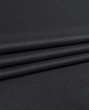 Gruby Flausz Wełniany Dwustronny Czarny Melanż