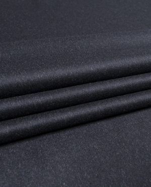 Gruby Flausz Wełniany Dwustronny Granatowy Melanż