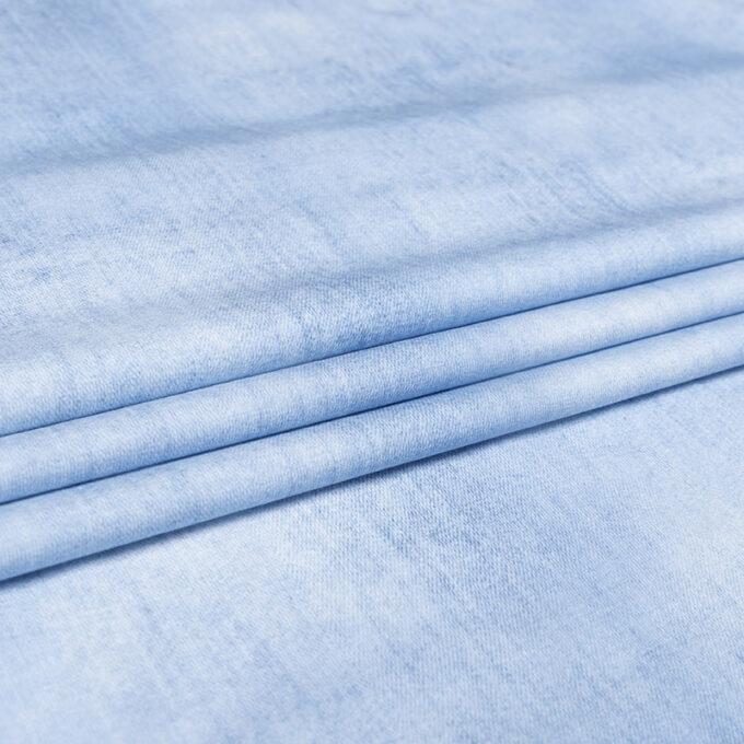 Single Jersey Jeans Print Błękitny