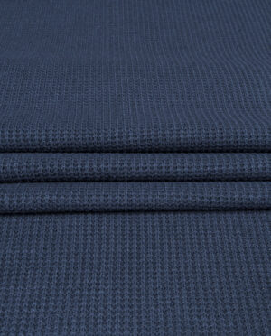 Dzianina Swetrowa Gruba Prążkowana Granatowy