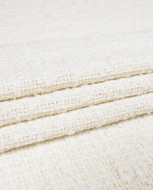 Chenille Bawełniana Cienka Beż - Ecru