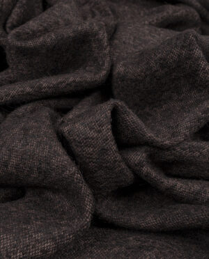 Chenille Wełniana Cienka z Włosem - Brąz Melanż