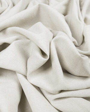 Cienka Krepa Sukienkowa z Wełną Naturalny Beż