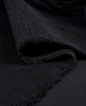 Flausz Wełniany Czarny z Barankiem