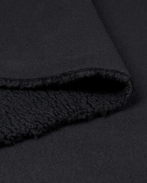 Flausz Wełniany Czarny z Barankiem