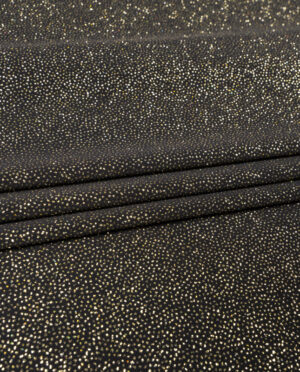 Dzianina ITY Brokatowy Połysk Czarny - Złoty