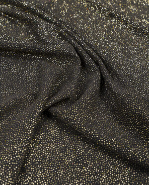 Dzianina ITY Brokatowy Połysk Czarny - Złoty