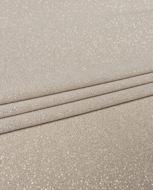 Dzianina ITY Brokatowy Połysk Jasny Beż - Srebrny