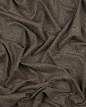 Wełniany Tweed Diagonal Brązowy Melanż