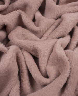 Futro Dzianinowe Brudny Róż